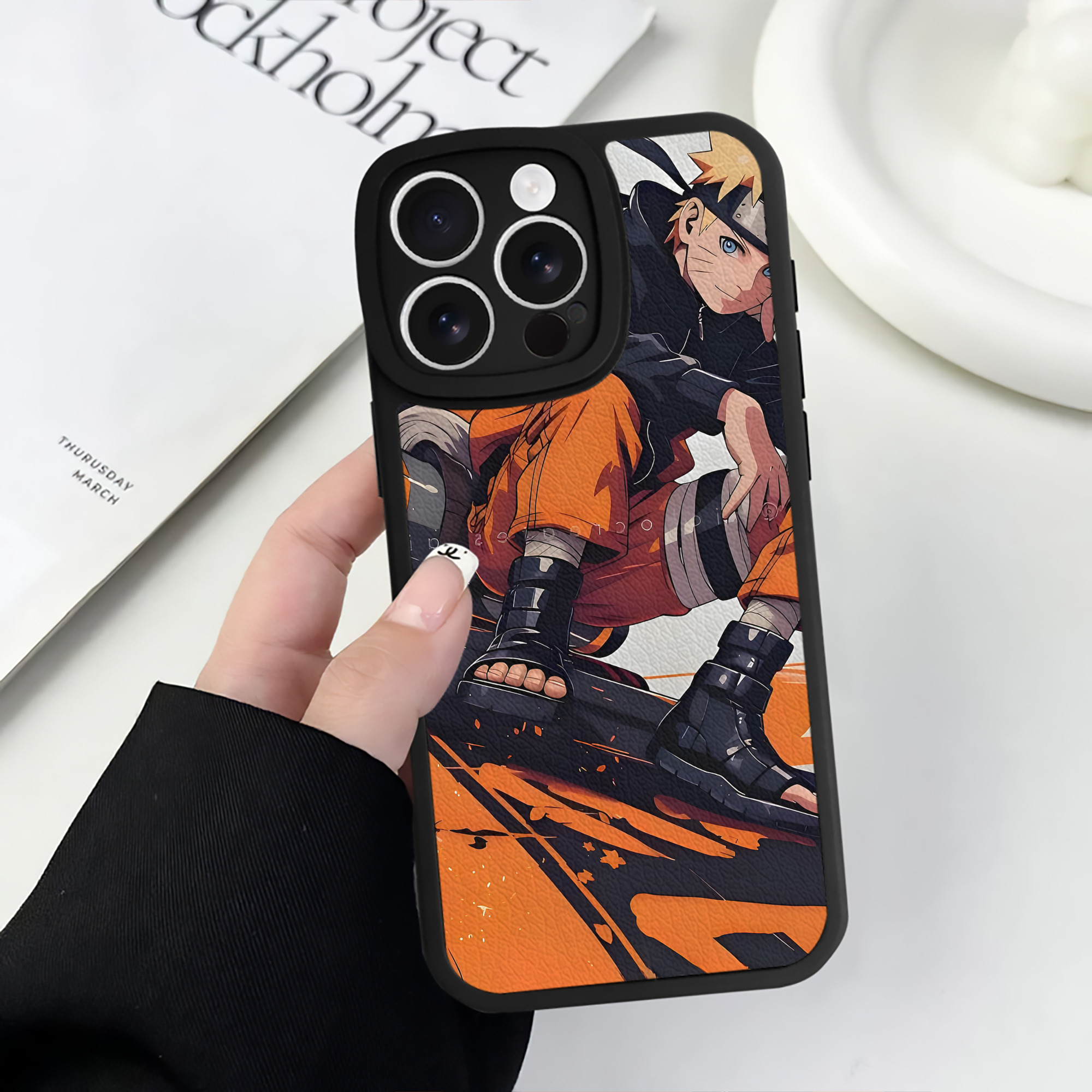 （画像用） NARUTO -ナルト- NARUTO -ナルト- 疾風伝 【iPhone 16シリーズ対応】シリコンスマホケース（レザー調） 材質：シリコン